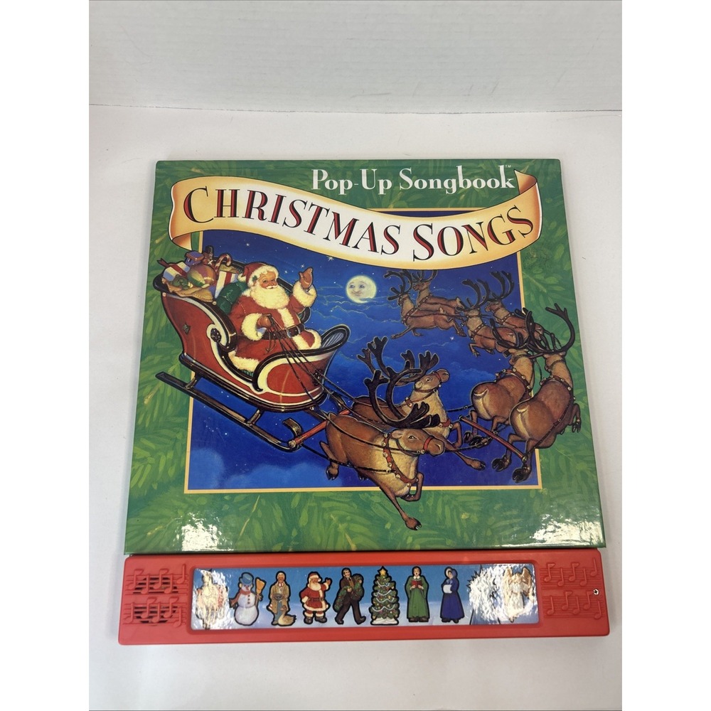 Christmas Songs Pop-Up Songbook Musical 3D Carols 1994 Vtg Hardcover READ